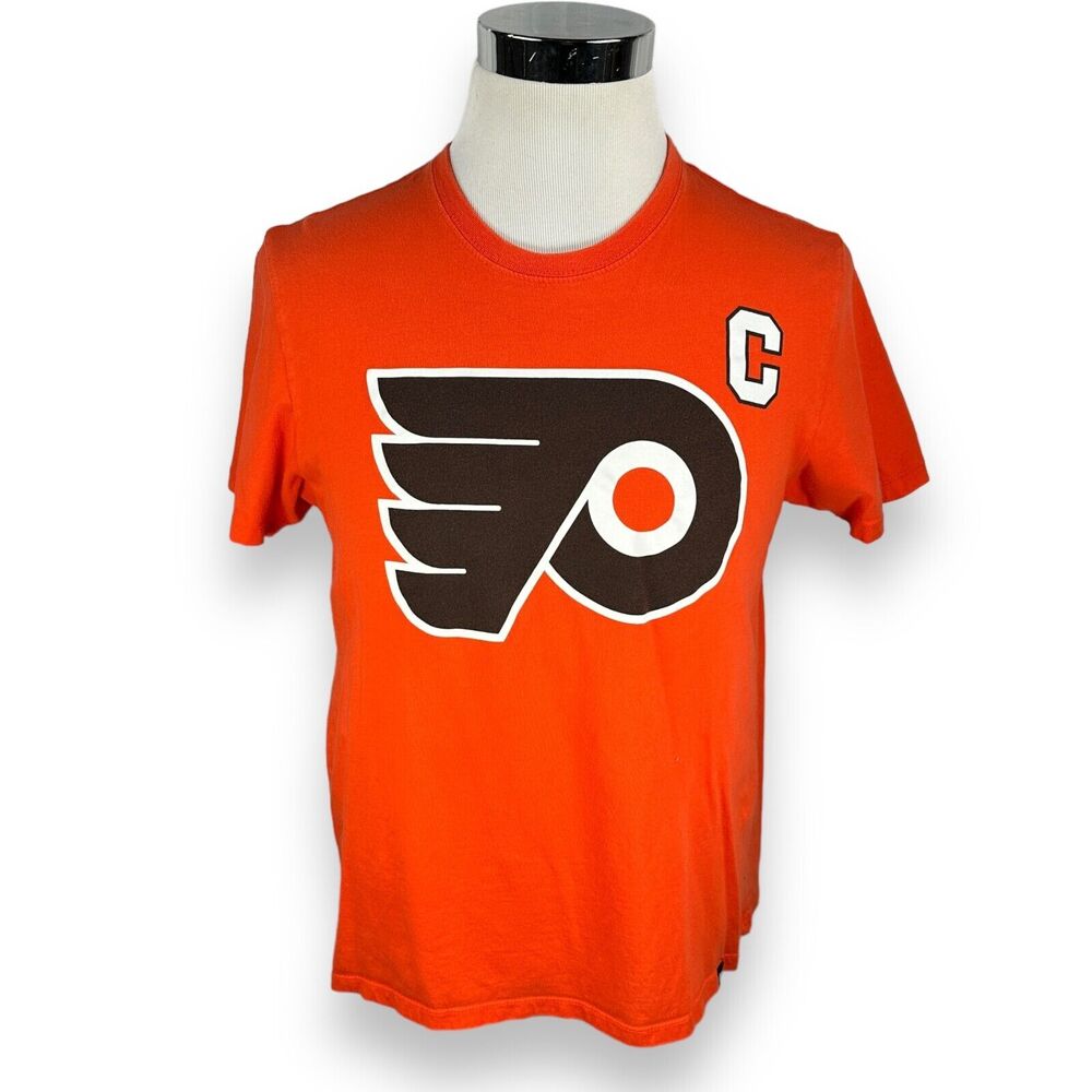 Philadelphia Flyers Claude Giroux #28‎ T-Shirt Men's Medium Orange 47 Brand